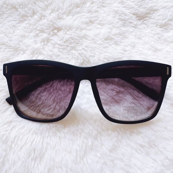 Otto Deep Midnight Blue Angular Frame Sunglasses - Picture 1 of 11